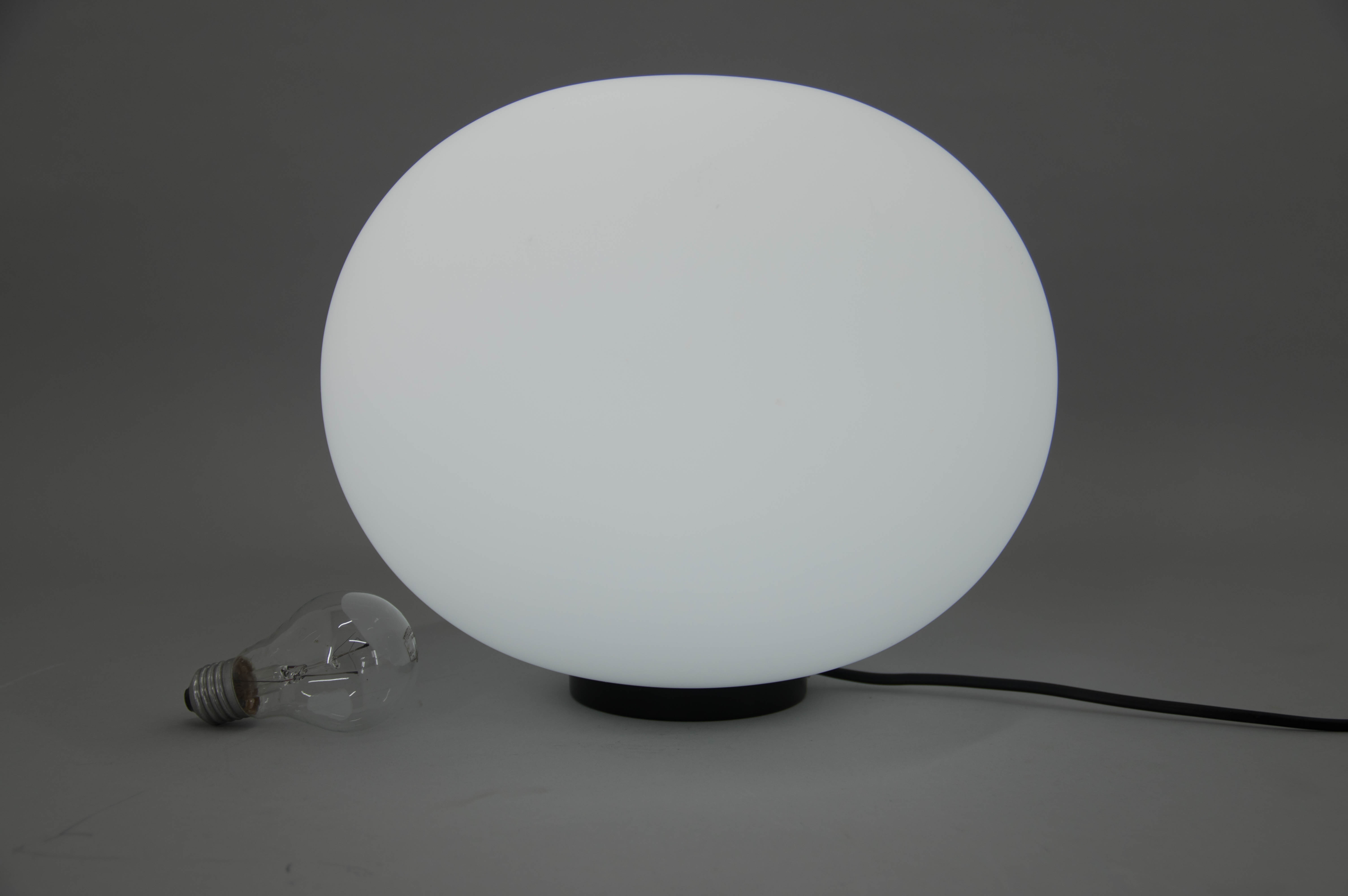 Mid-Century Glass Table Lamp, Italy, 1980s