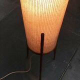 Mid-century tripod rocket floor lamp in teak, 1960s.