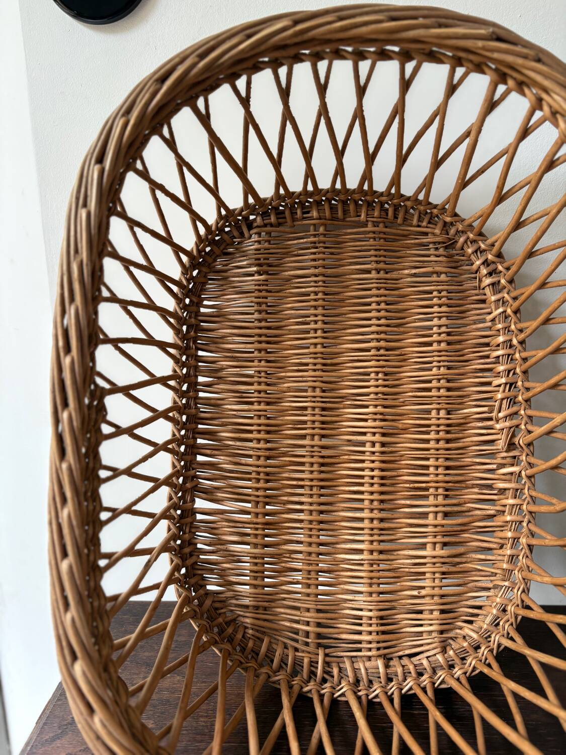 Vintage rattan basket