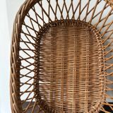 Vintage rattan basket