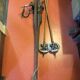 Pair of old skis and poles