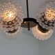 Mid-century glass and brass pendant by Napako, 1960s