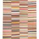 Afghan kilim with colored bands 306 x 235 cm