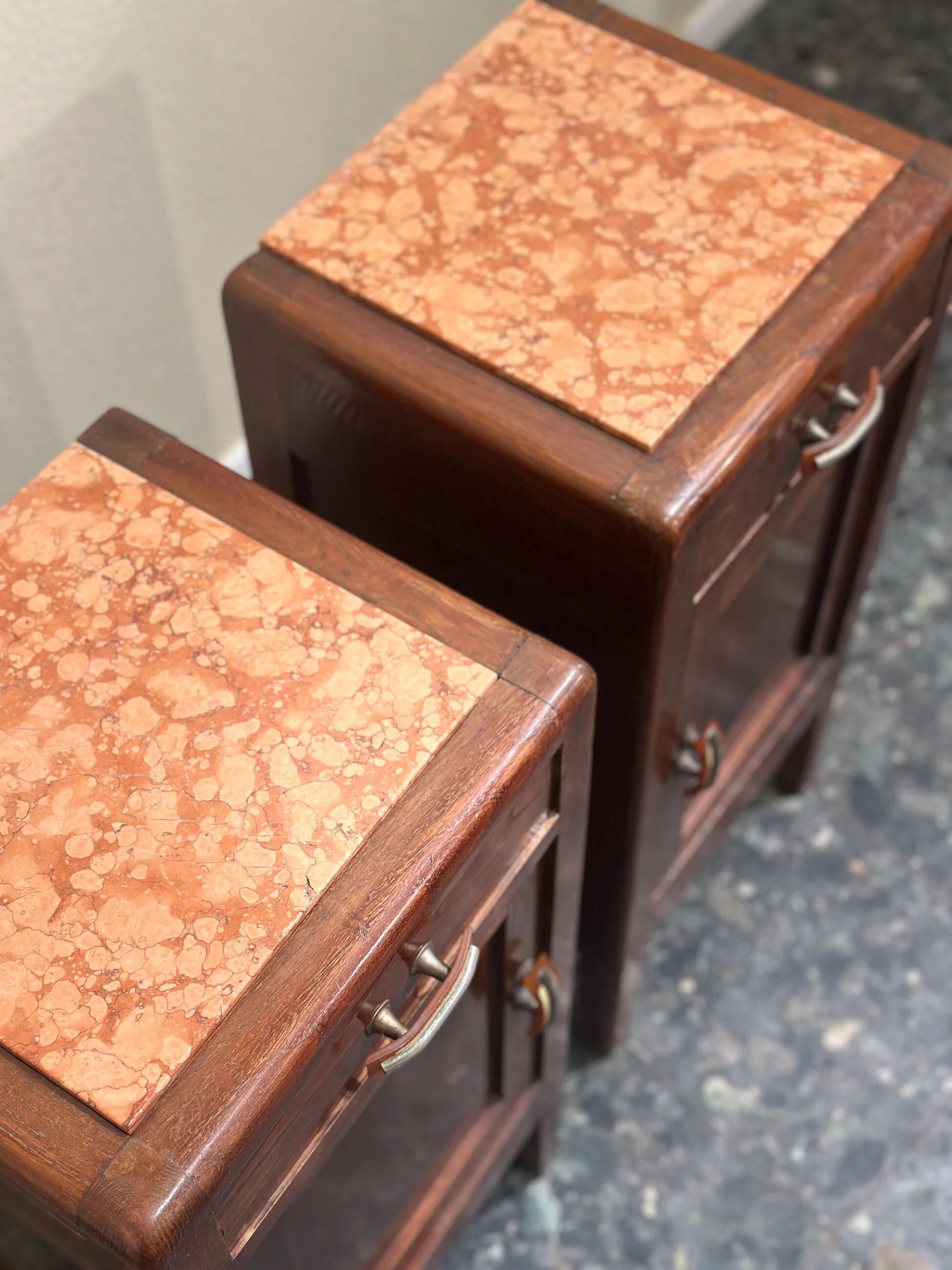 Tables de nuit Art Déco, Italie années 1930