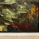 Mediterranean landscape painting by Henriette Le Béchec - vintage oil on canvas