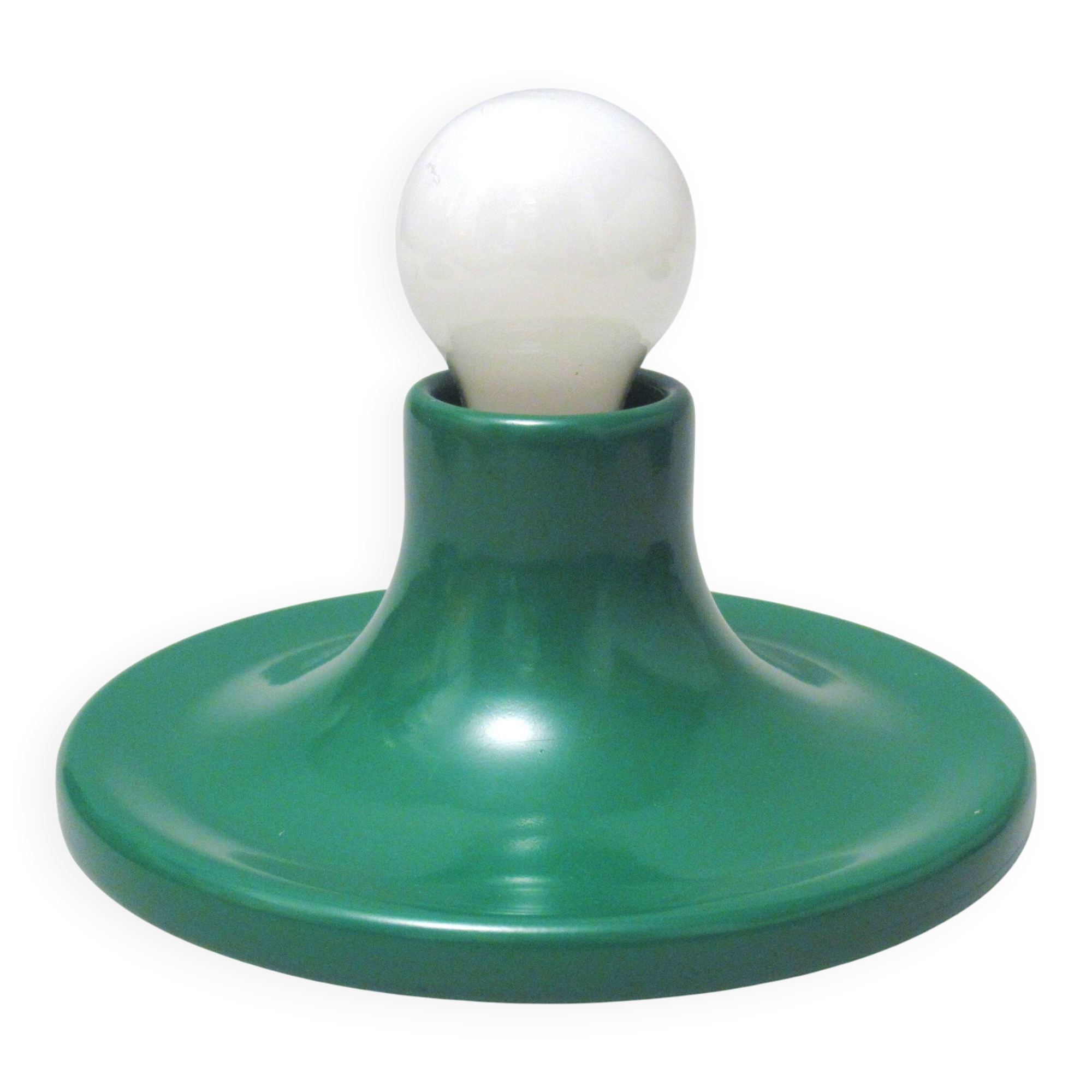 Green metal Teti wall light from the 1970s.