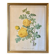 Cadre ancien rose jaune Redouté