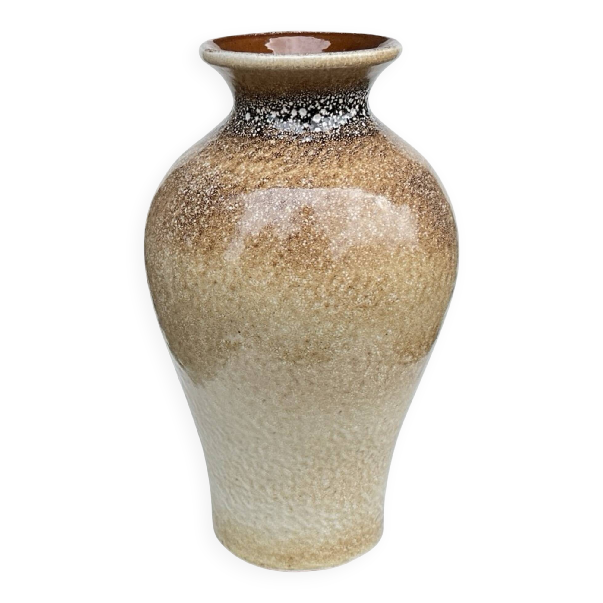 Vase vintage en céramique – émail réactif, Allemagne, années 1960/1970.