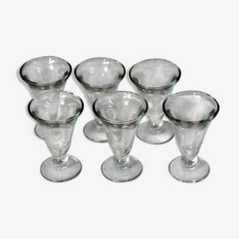 Lot de 6 verres  à apéritif anciens