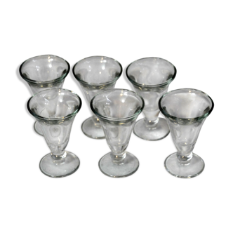 Pack of 6 antique aperitif glasses