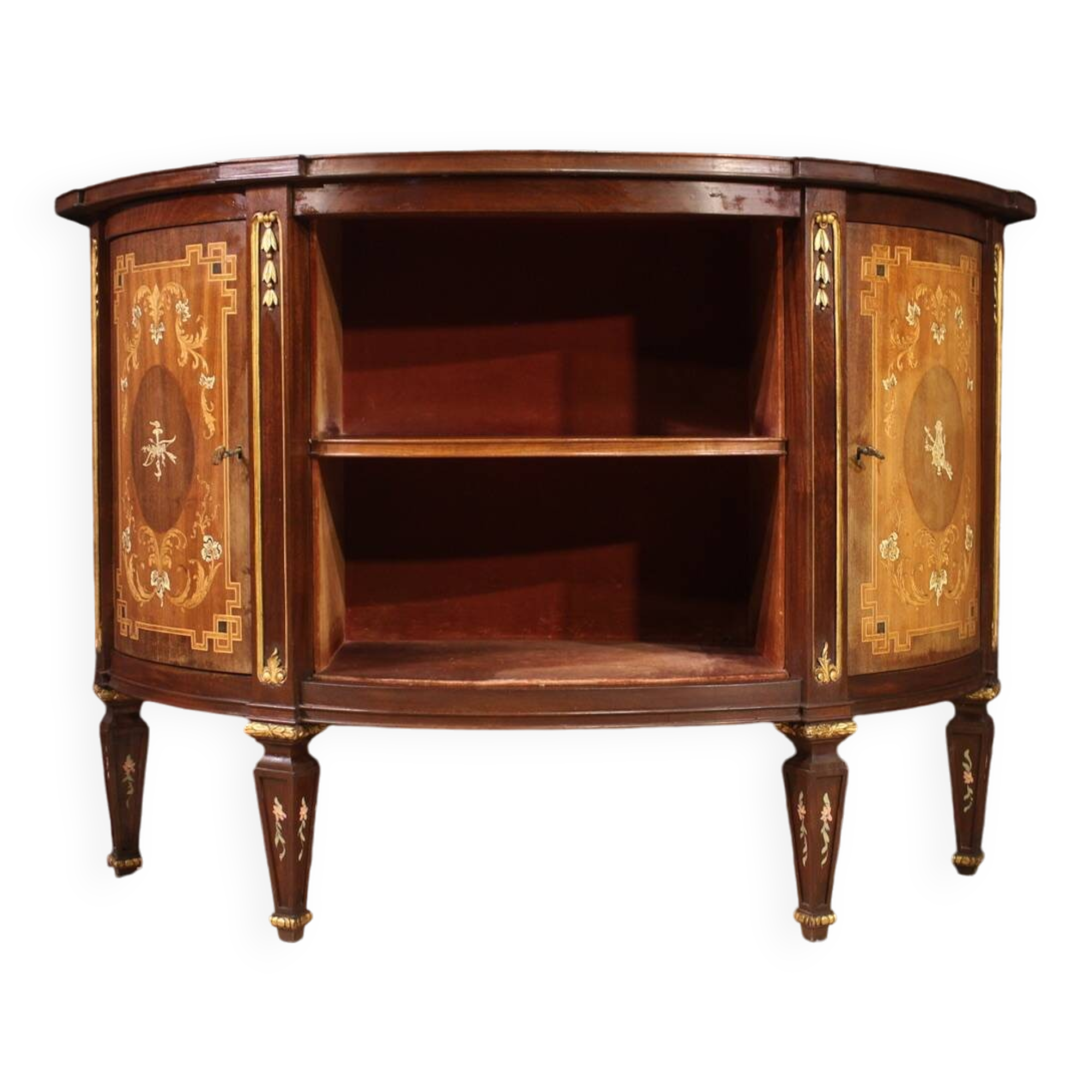 Élégant buffet marqueté de style Louis XVI