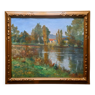 Impressionist painting - signed oil on canvas, 1920 - French school