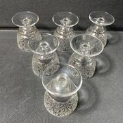 6 stamped Baccarat Lulli wine glasses