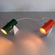 Pair of table lamps or wall lights in metal by Greene & Greene, 1970s, Germany.