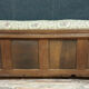 bench footboard louis XIII Bourguignon in solid walnut