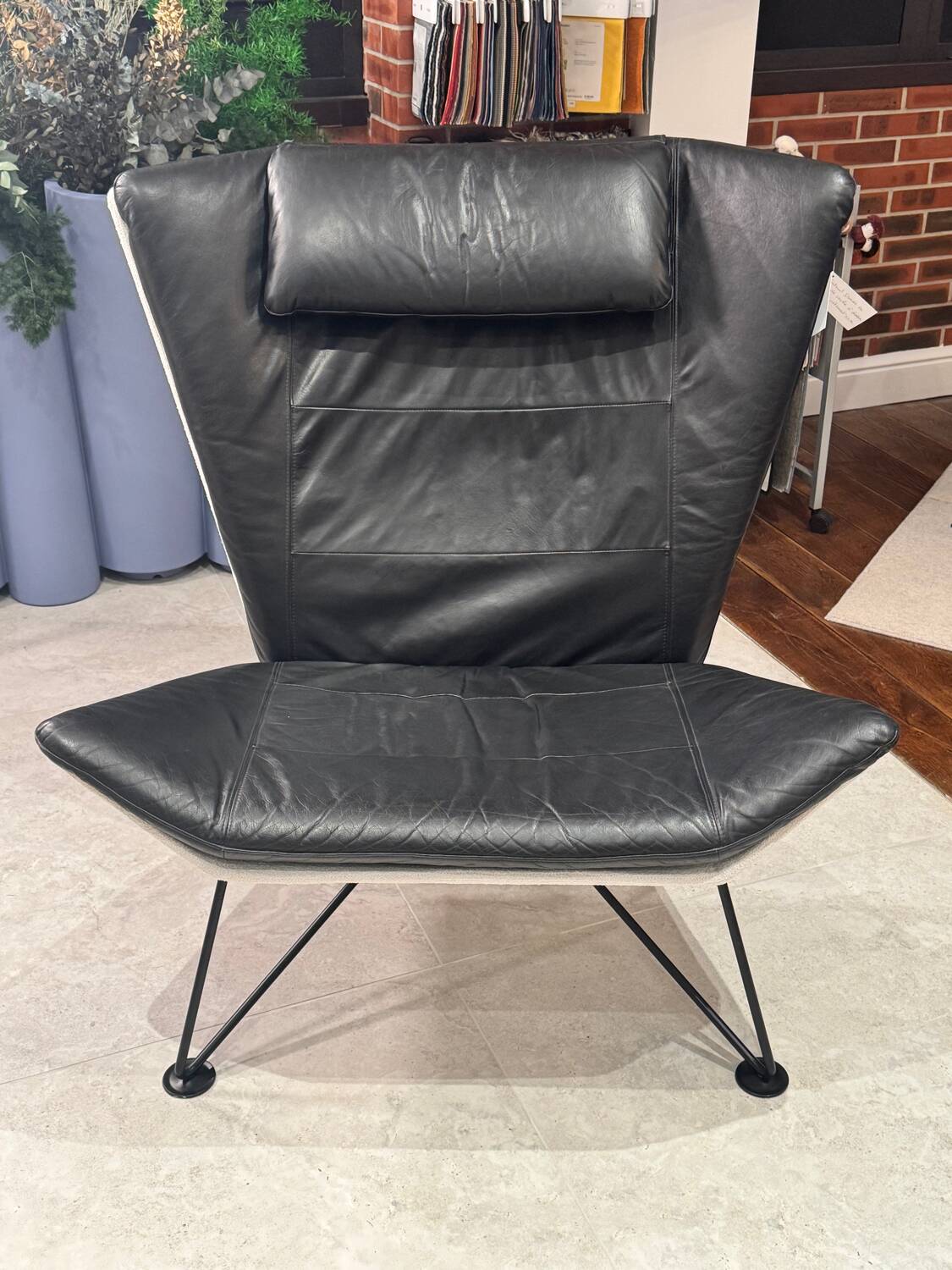 Fauteuil Italienne en cuir 1970