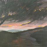 Sunset, oil on canvas