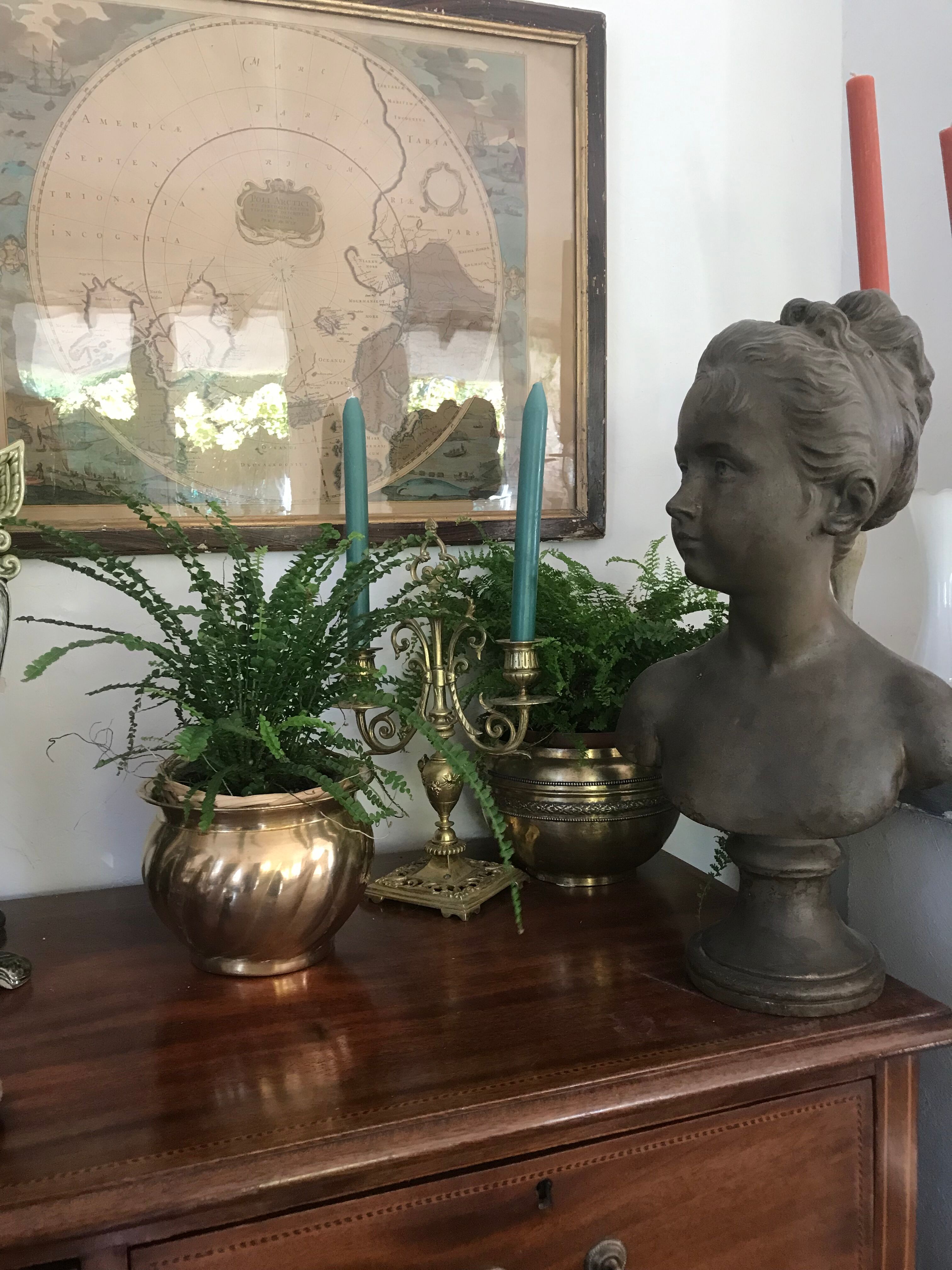 Vintage brass pot cover