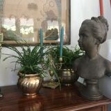 Vintage brass pot cover