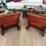 “Wood and rag” armchairs