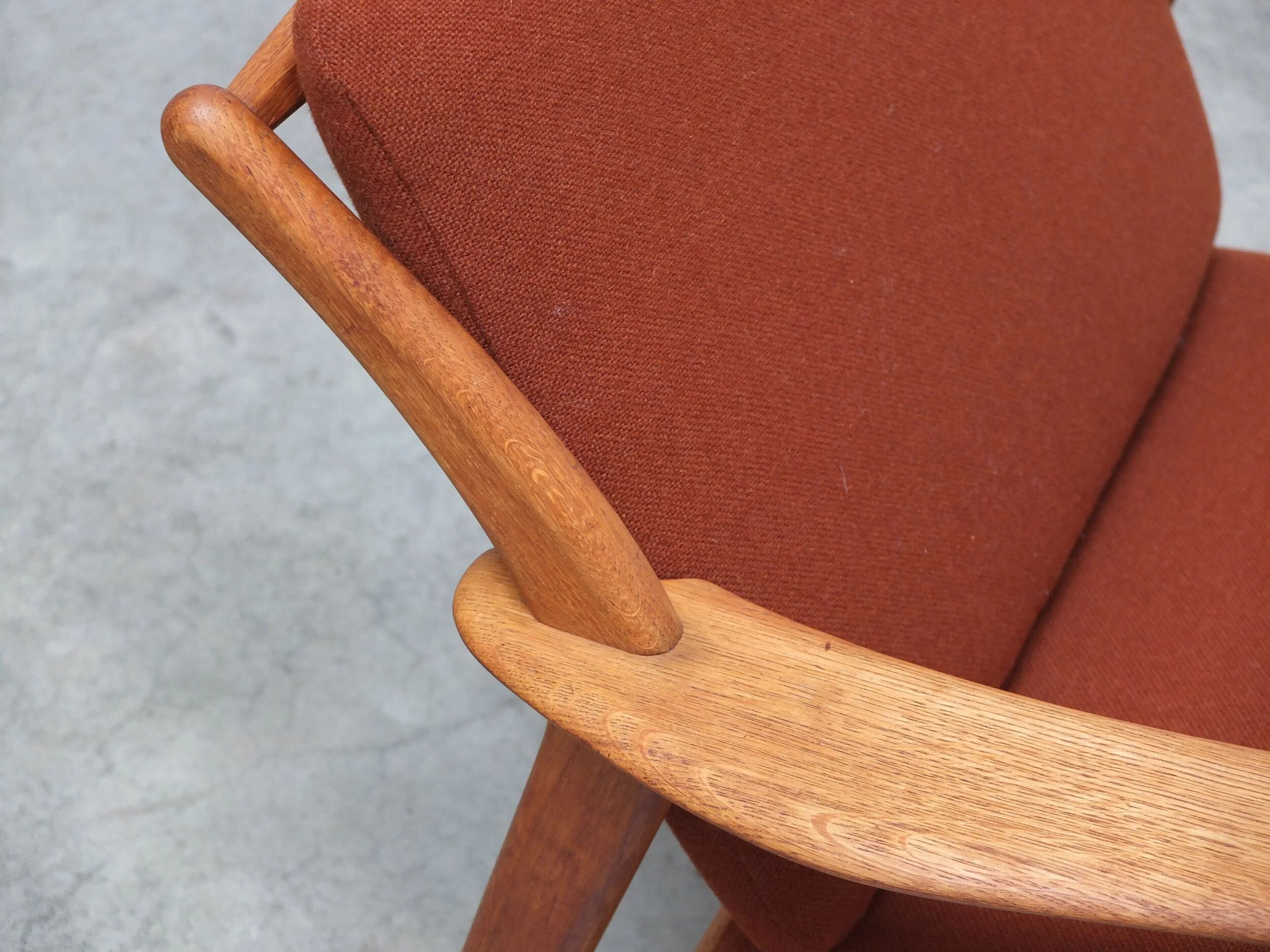 Danish pair of easy chairs in oak by Niels Koefoed, 1960s
