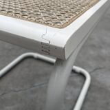 Set of 4 Cesca b32 model chairs in white by Marcel Breuer
