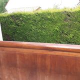 Lit bateau XIXe en bois fruitier