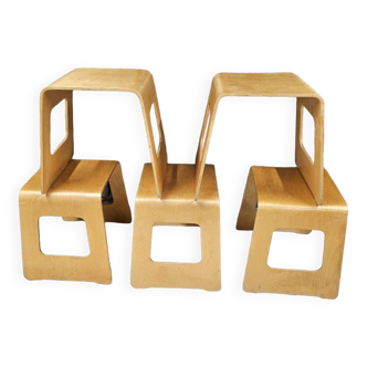 Lot 5 tabourets Lisa Noringer pour Ikea 2000"