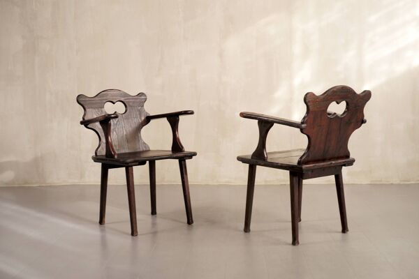 Paire de Fauteuils Savoyards, Frane 1950