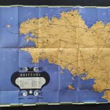 Vintage Brittany map