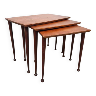 Vintage teak nesting tables mimiset 1960