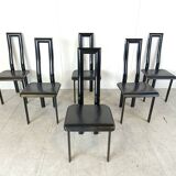 Italian Model Regia Dining Chairs by Antonello Mosca for Ycami, 1980s, Set of 6