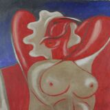 Tableau "Nude Cubist" HST signed Gleyse