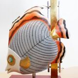 Lampe de table Giulia Mangani pour Oggetti Sculpture de poisson en porcelaine