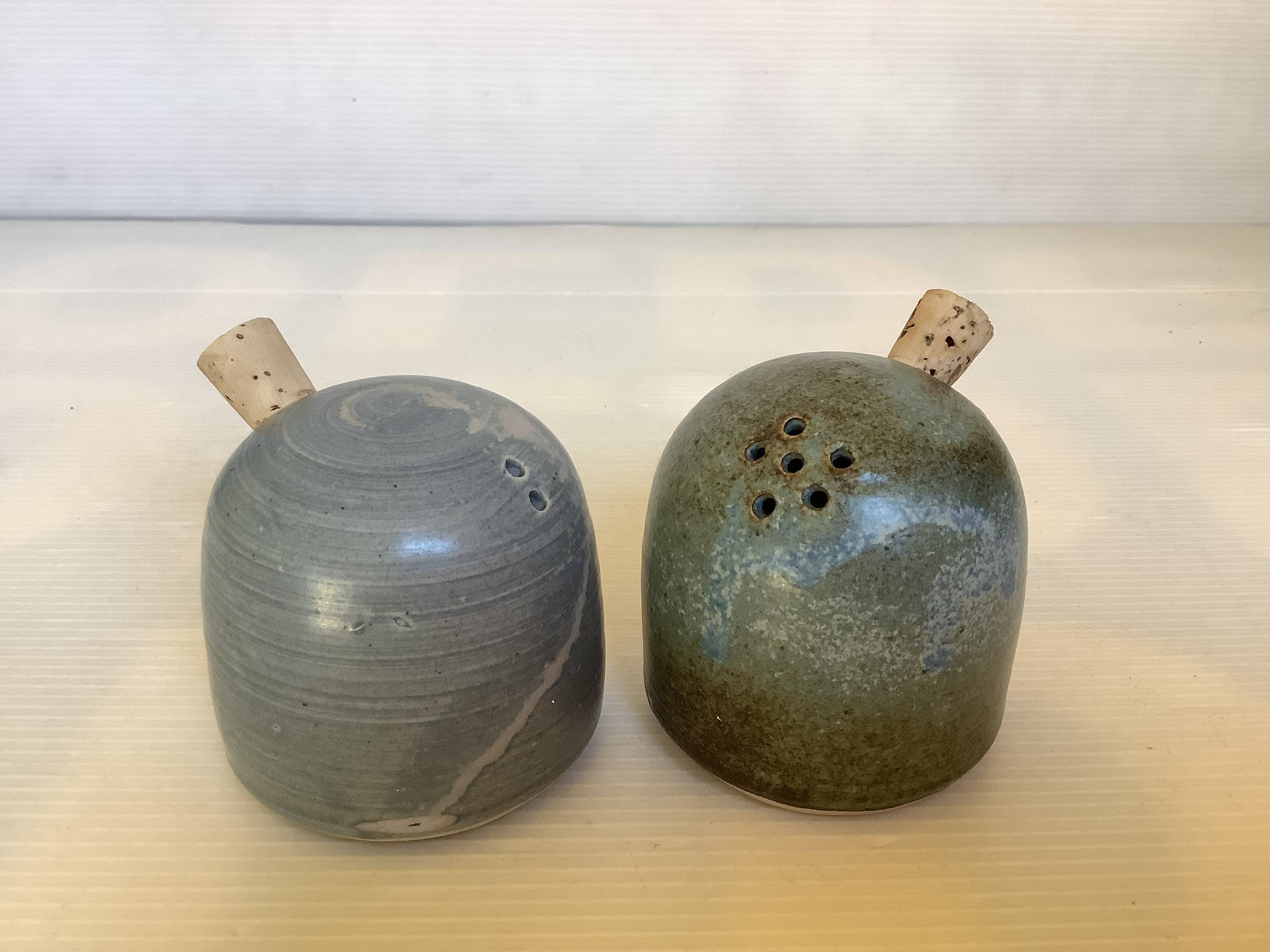 Salt and pepper handmade ceramic