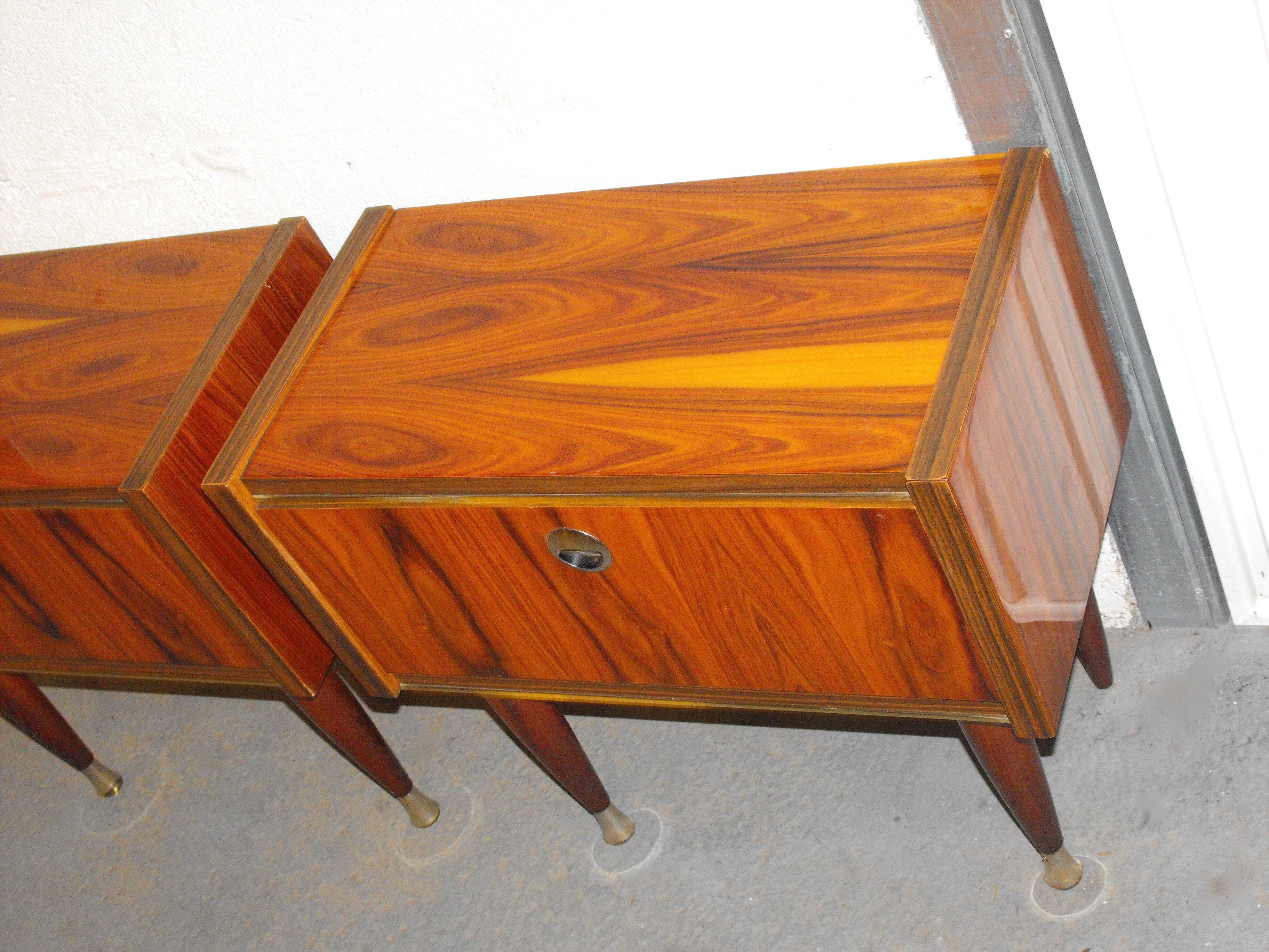 Pair of bedside 50s-60s.