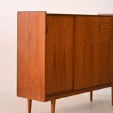 Vintage teak wood highboard