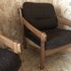 Pair of vintage brutalist armchairs circa 1980