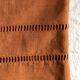 Antique linen and cotton towel dyed terracotta