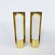 Hollywood Regency Set of 2 Brass and Opaline Glass Scones from Glashütte Limburg, 1970s