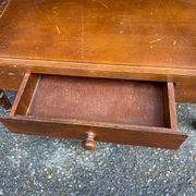 Vintage serving trolley dessert bar cart on wheels with wooden drawer m