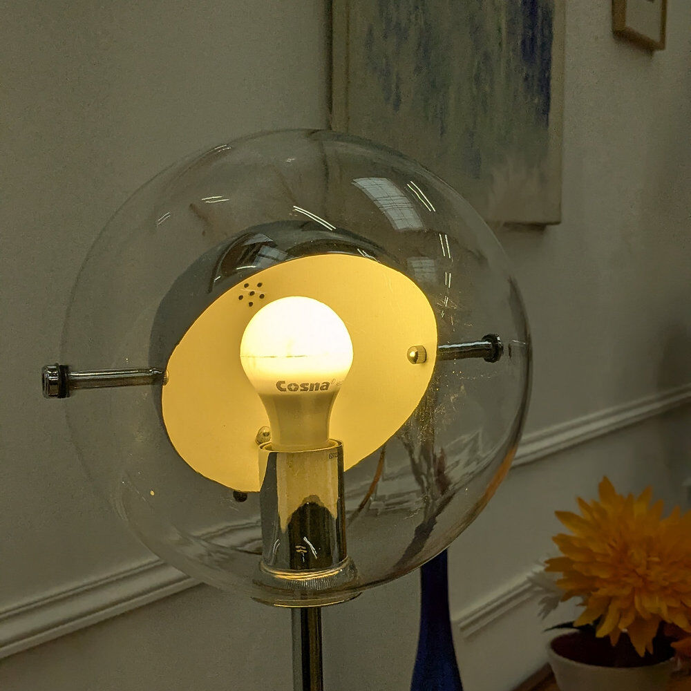 Lampadaire chromé vintage 70s