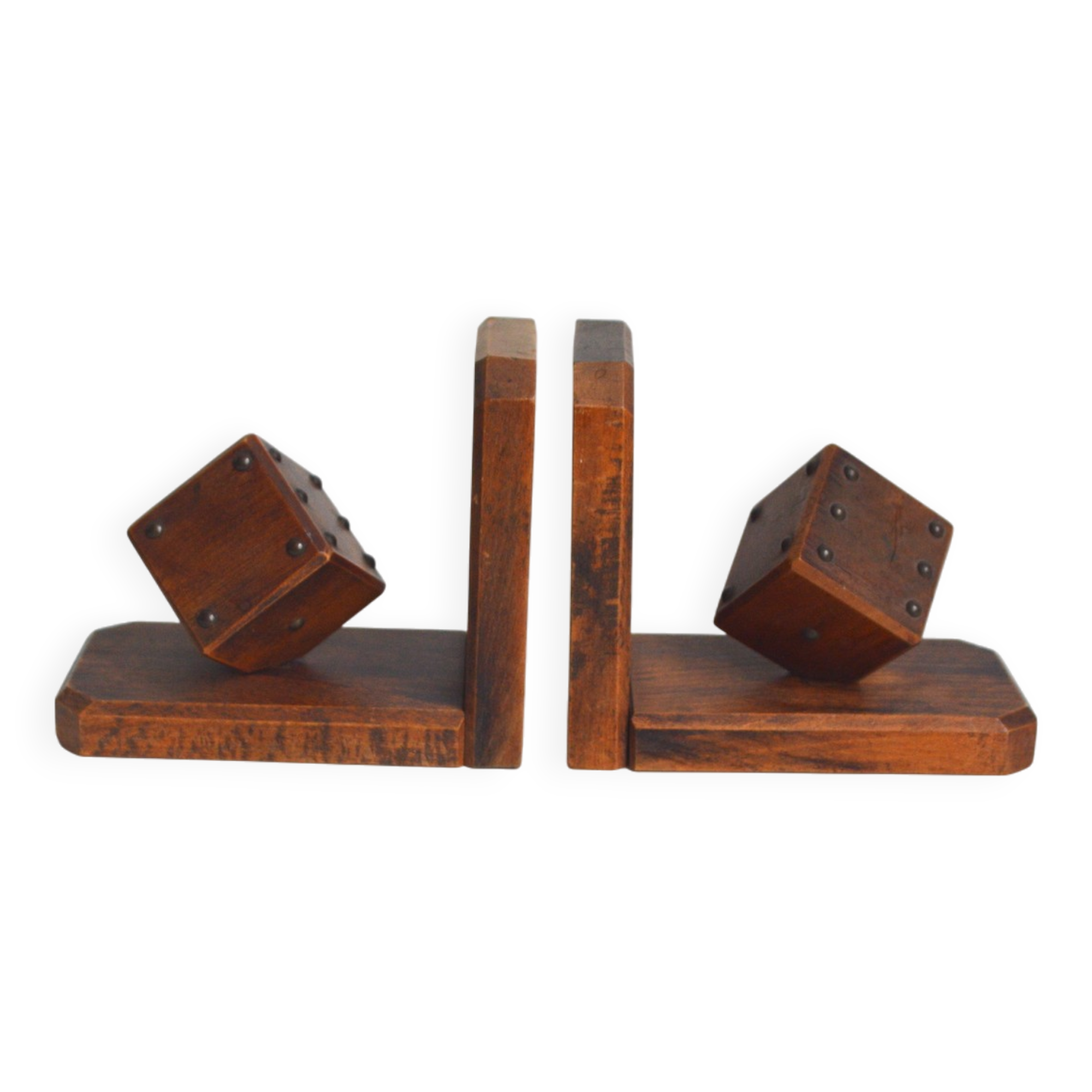 Wooden bookends