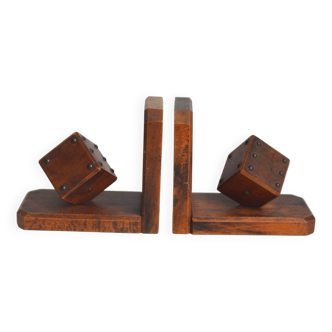 Wooden bookends