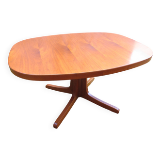 Table extensible rectangulaire avec coins arrondis Baumann des années 70