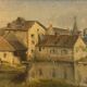 Oil on canvas representing a mill