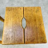 Pair of wooden farm stools