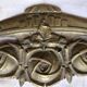 Old brass rose window, width 38cm.