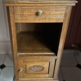 Small Art Deco bedside table with marble top