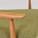 Fauteuil en tissu bouclé vert olive, 1960